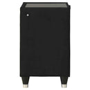 Ravenne 2-drawer Velvet Upholstered LED Nightstand with USB Black
