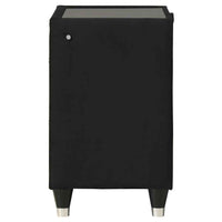 Ravenne 2-drawer Velvet Upholstered LED Nightstand with USB Black