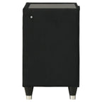 Home & Sleep Outlet - Ravenne 2-drawer Velvet Upholstered LED Nightstand with USB Black