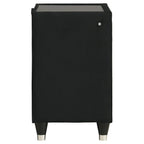 Home & Sleep Outlet - Ravenne 2-drawer Velvet Upholstered LED Nightstand with USB Black