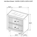 Home & Sleep Outlet - Ravenne 2-drawer Velvet Upholstered LED Nightstand with USB Black
