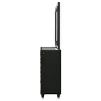 Home & Sleep Outlet - Ravenne 8-drawer Velvet Upholstered LED Dresser and Mirror Black