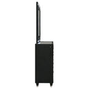Ravenne 8-drawer Velvet Upholstered LED Dresser and Mirror Black