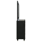 Home & Sleep Outlet - Ravenne 8-drawer Velvet Upholstered LED Dresser and Mirror Black