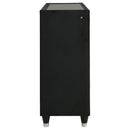 Ravenne 8-drawer Velvet Upholstered LED Dresser Cabinet Black