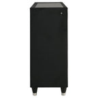 Home & Sleep Outlet - Ravenne 8-drawer Velvet Upholstered LED Dresser Cabinet Black