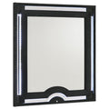 Home & Sleep Outlet - Ravenne Velvet Upholstered LED Dresser Mirror Black