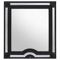 Ravenne Velvet Upholstered LED Dresser Mirror Black