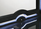 Home & Sleep Outlet - Ravenne Velvet Upholstered LED Dresser Mirror Black