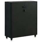 Home & Sleep Outlet - Ravenne 5-drawer Velvet Upholstered LED Chest of Drawers Black