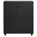 Ravenne 5-drawer Velvet Upholstered LED Chest of Drawers Black