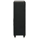 Ravenne 5-drawer Velvet Upholstered LED Chest of Drawers Black