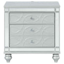 Gunnison 2-drawer Nightstand Silver Metallic