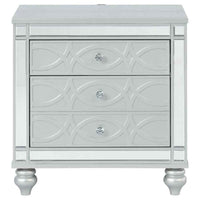 Gunnison 2-drawer Nightstand Silver Metallic