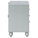 Gunnison 2-drawer Nightstand Silver Metallic