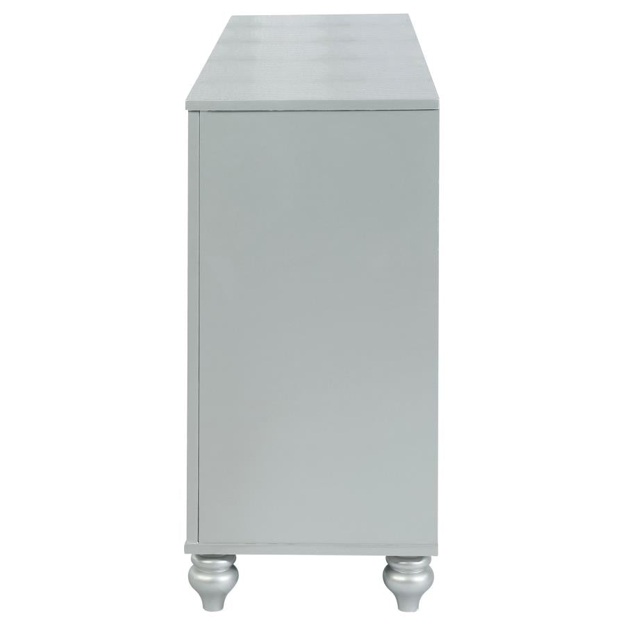 Gunnison 6-drawer Dresser Silver Metallic
