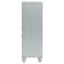 Gunnison 5-drawer Bedroom Chest Silver Metallic