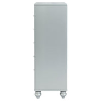 Gunnison 5-drawer Bedroom Chest Silver Metallic