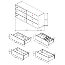 Winslow 6-drawer Dresser Smokey Walnut