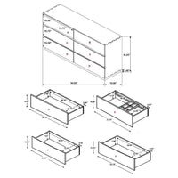 Winslow 6-drawer Dresser Smokey Walnut
