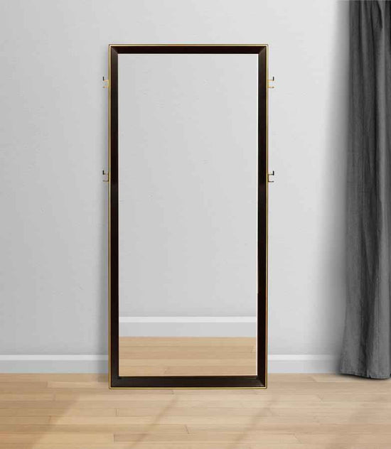 Durango 80-inch Standing Floor Mirror Smoked Peppercorn