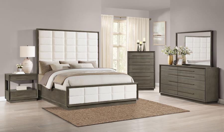 Durango 80-inch California King Panel Bed Taupe Oak