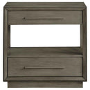 Durango 2-drawer Nightstand Bedside Table Taupe Oak