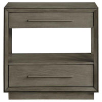 Durango 2-drawer Nightstand Bedside Table Taupe Oak