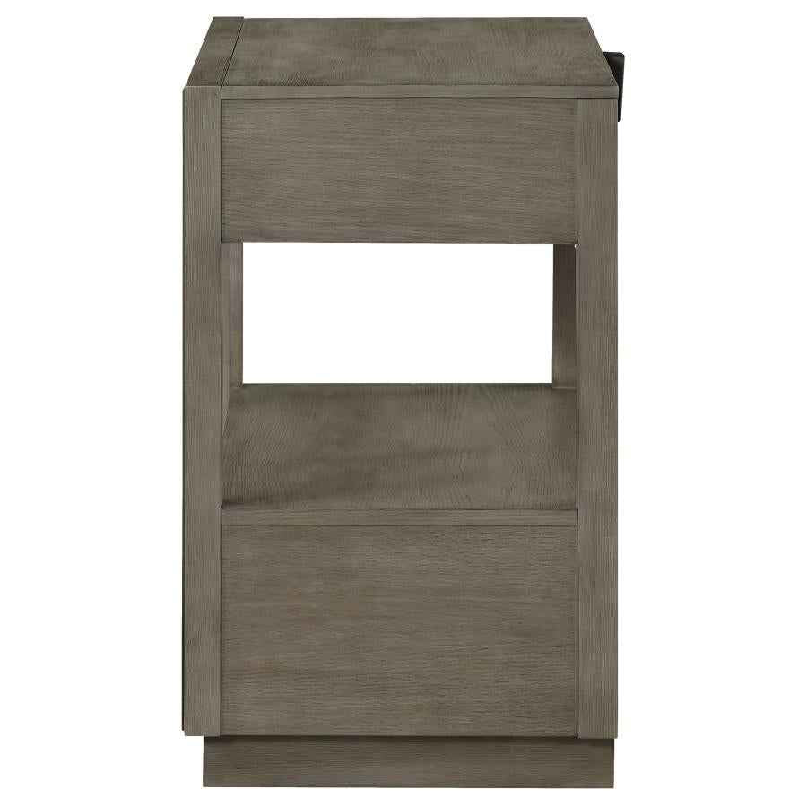 Durango 2-drawer Nightstand Bedside Table Taupe Oak