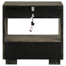 Durango 2-drawer Nightstand Bedside Table Taupe Oak