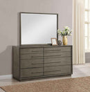 Durango 8-drawer Dresser and Mirror Taupe Oak