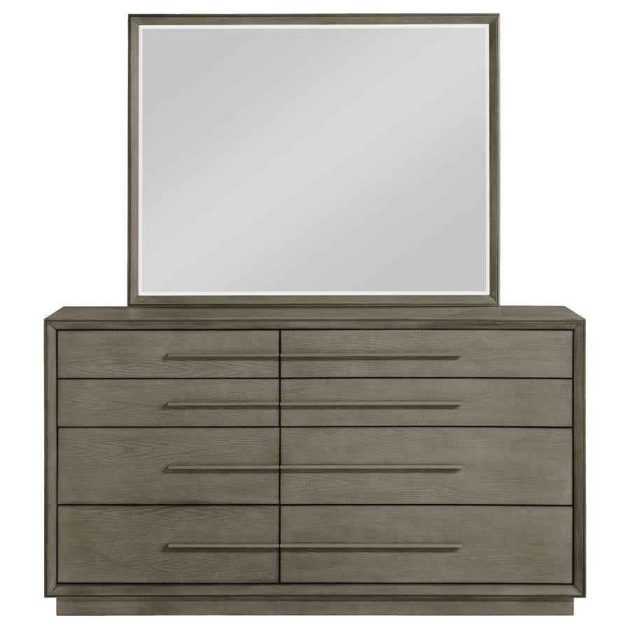 Durango 8-drawer Dresser and Mirror Taupe Oak