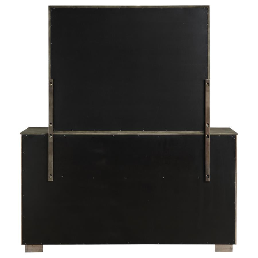 Durango 8-drawer Dresser and Mirror Taupe Oak
