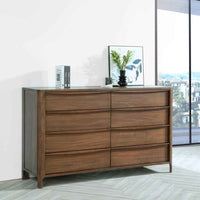 Maderia 8-drawer Dresser Cabinet Walnut