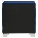 Melody Upholstered 2-drawer Nightstand Pacific Blue