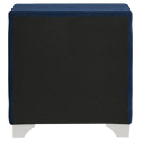 Melody Upholstered 2-drawer Nightstand Pacific Blue