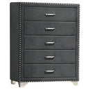 Melody 5-piece California King Bedroom Set Grey