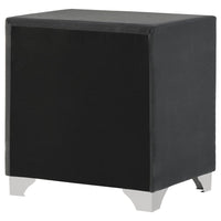 Melody Upholstered 2-drawer Nightstand Grey
