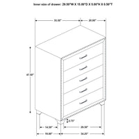 Melody Upholstered 2-drawer Nightstand Grey