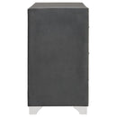 Melody 6-drawer Upholstered Dresser Grey