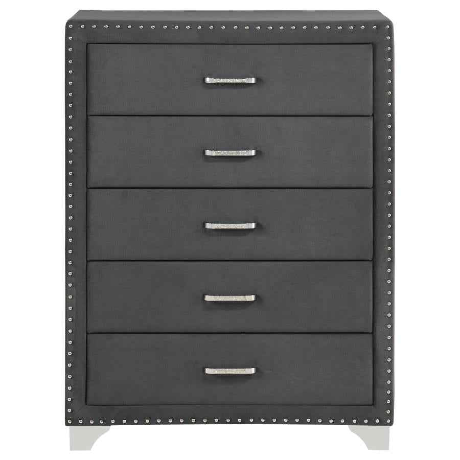 Melody 5-drawer Bedroom Chest Grey