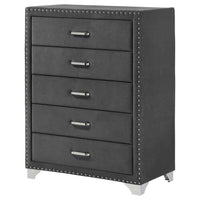 Melody 5-drawer Bedroom Chest Grey
