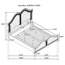 Evangeline Wood Eastern King LED Panel Bed Silver Oak