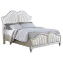 Evangeline Wood Queen LED Panel Bed Silver Oak - Home & Sleep Outlet