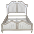 Evangeline Wood Queen LED Panel Bed Silver Oak - Home & Sleep Outlet