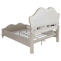 Evangeline Wood Queen LED Panel Bed Silver Oak - Home & Sleep Outlet