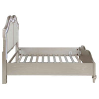 Evangeline Wood Queen LED Panel Bed Silver Oak - Home & Sleep Outlet