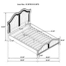 Evangeline Wood Queen LED Panel Bed Silver Oak - Home & Sleep Outlet