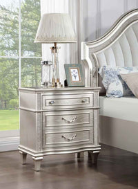 Evangeline 3-drawer Nightstand Silver Oak - Home & Sleep Outlet
