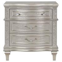 Evangeline 3-drawer Nightstand Silver Oak - Home & Sleep Outlet